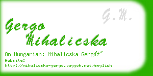 gergo mihalicska business card